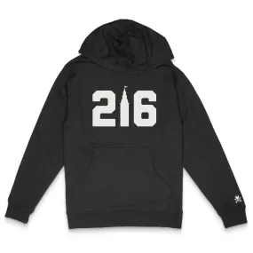 216 Terminal Tower - Unisex Pullover Hoodie - Black