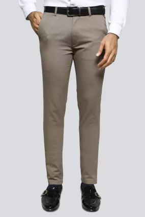 Beige Smart Fit Cotton Chino