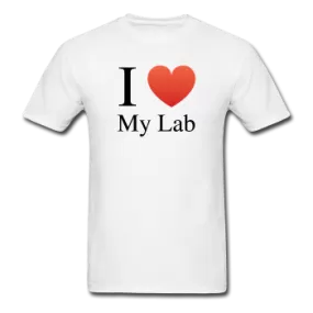 "I ♥ My Lab" (black) - Men's T-Shirt